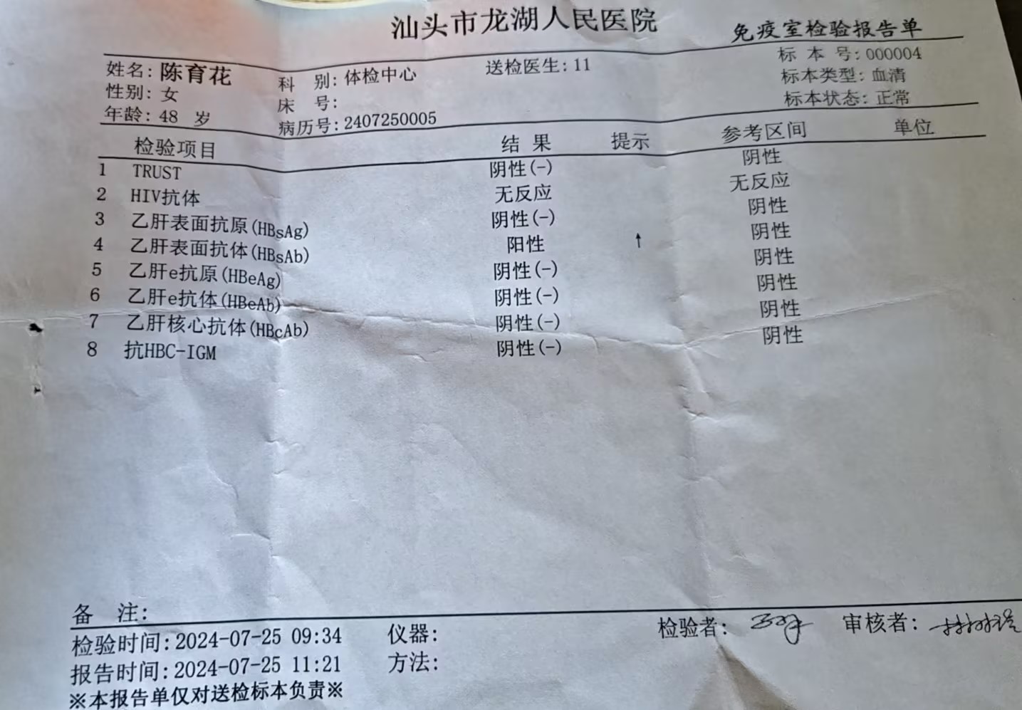 2024.7获得术前三项