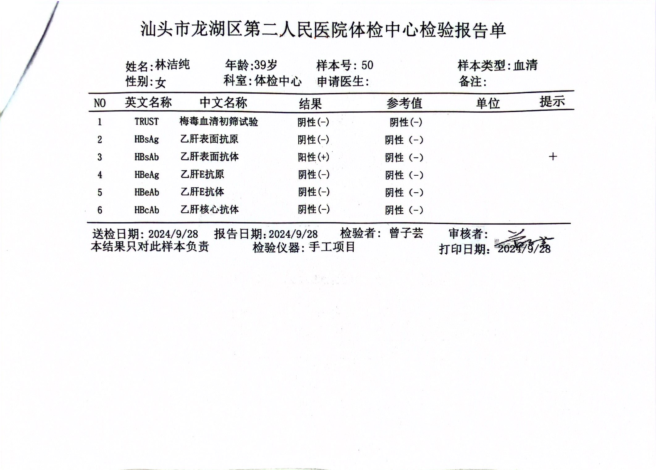 2024.9获得术前三项