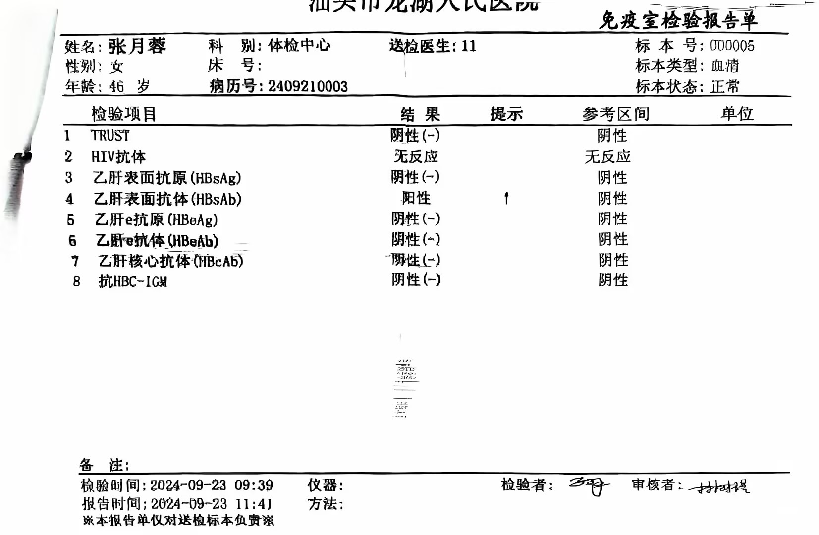 2024.9获得术前三项